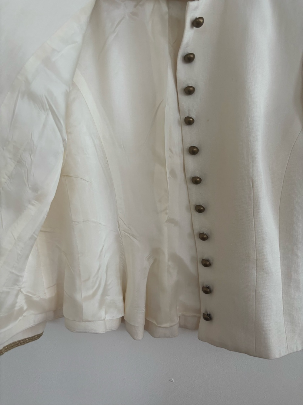 Lauren Ralph Lauren vintage Military inspired linen blazer sz 12 - Picture 7 of 9